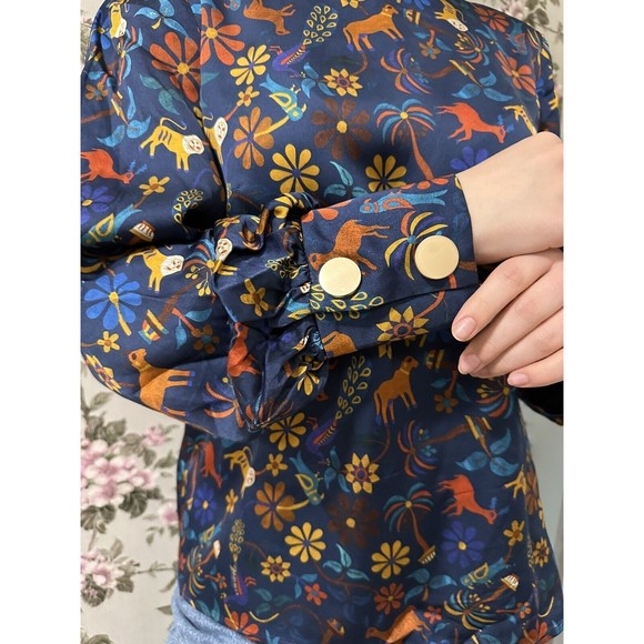 Soi Paris Blue Blouse Victoire Jaipur Mon Amour Sezane Style Sz 44, L-XL - Picture 13 of 16